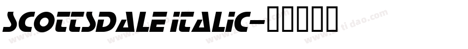 Scottsdale Italic字体转换